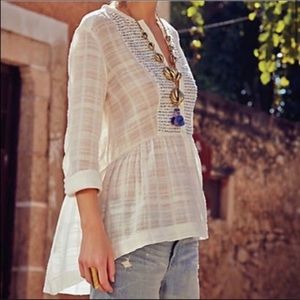 Maeve | White Peasant Top